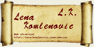 Lena Komlenović vizit kartica